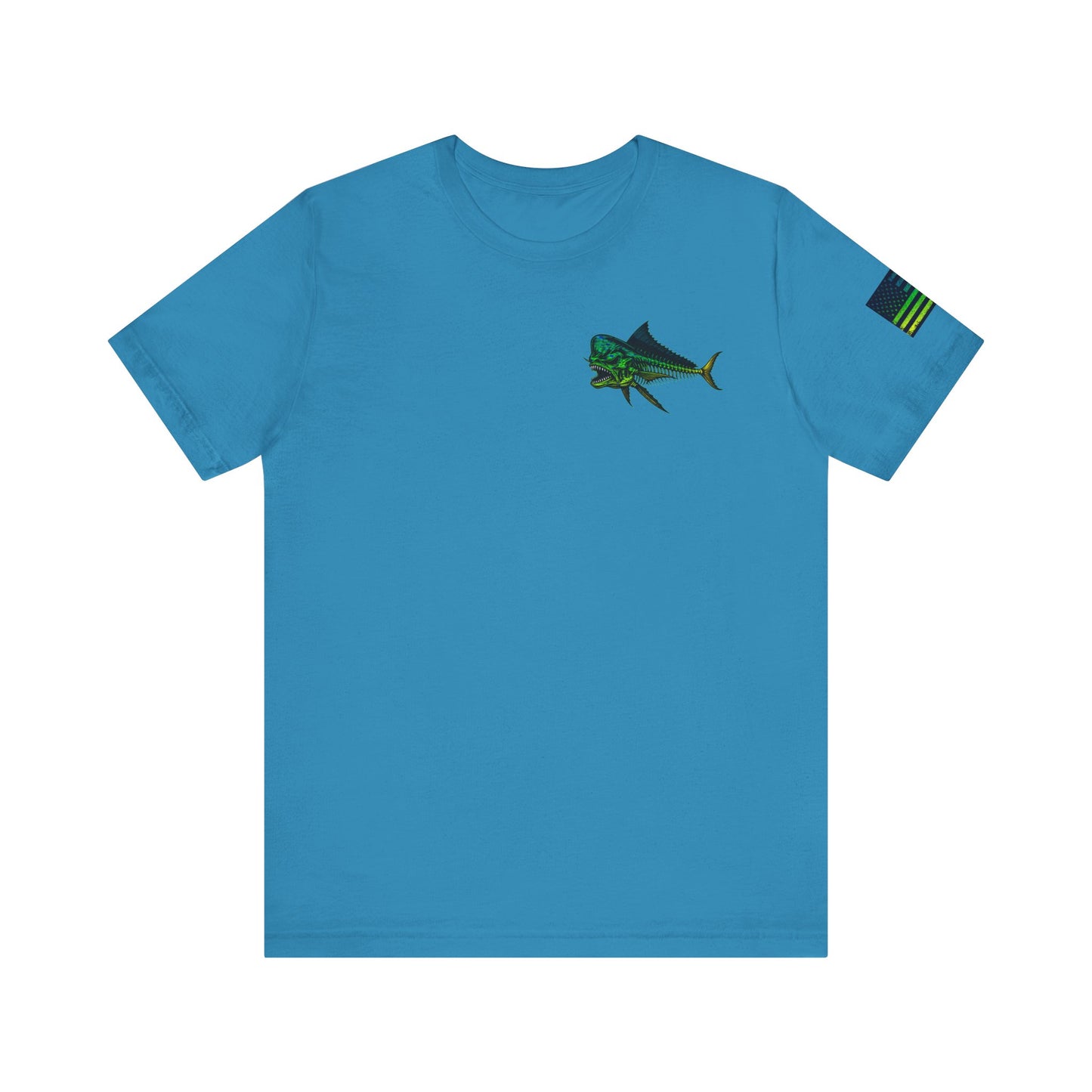 The Mahi Mahi Grunge Tee, Patriotic USA Shirt, Vintage American Flag