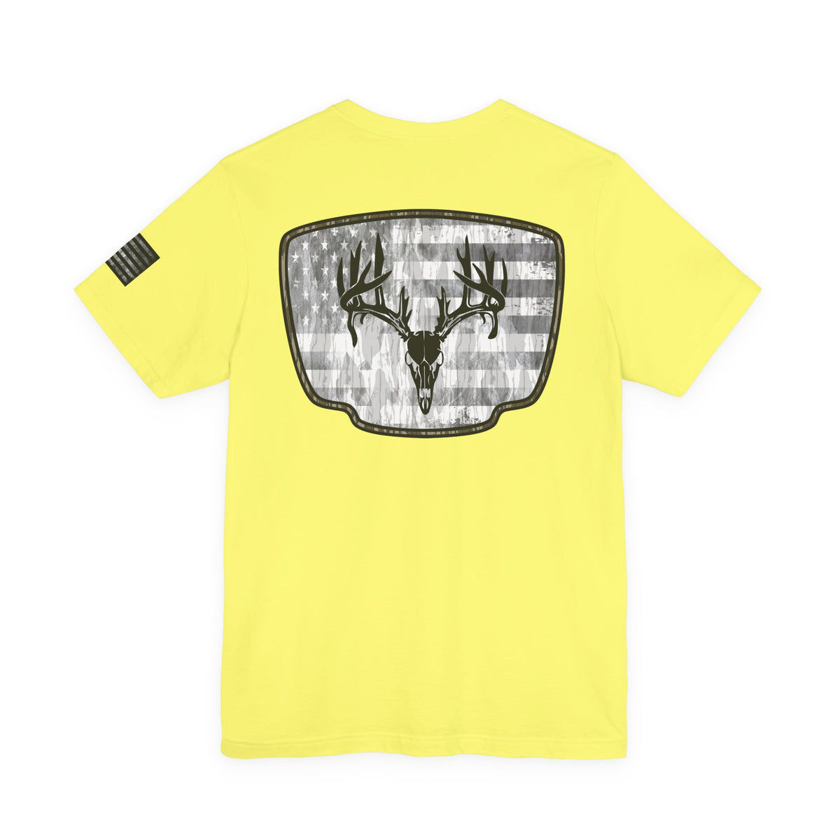 Patriotic Deer Skull Antler Hunting T-Shirt