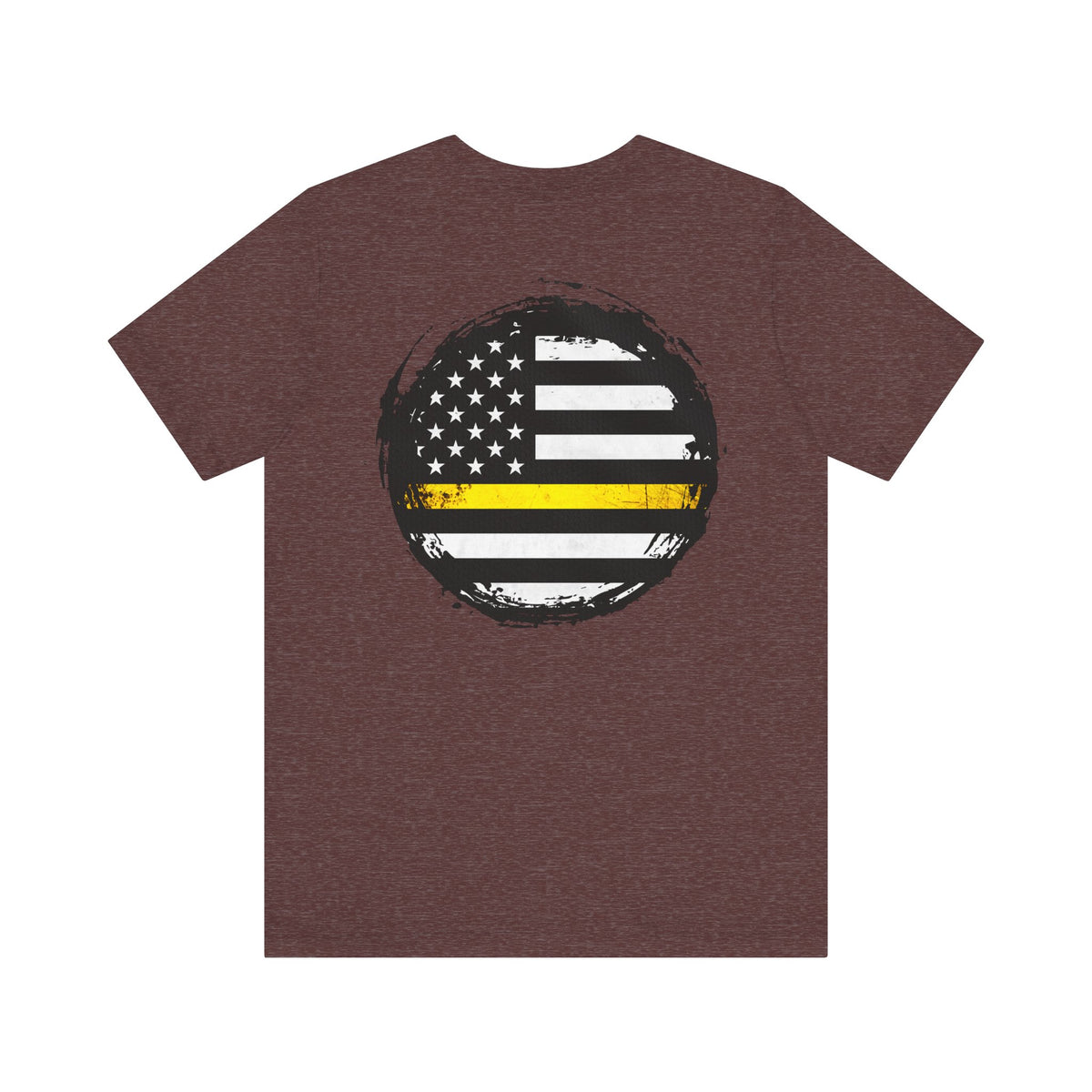 Thin Yellow Line American Flag Tee, Dispatcher Gift, Unisex T-Shirt, 911 Operator Shirt, Patriotic Graphic Tee