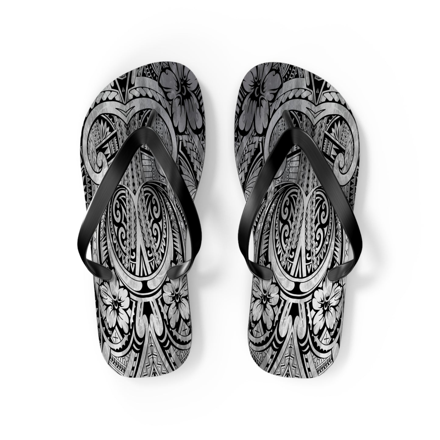 Polynesian Storm Flip Flops - Beach Vibes, Summer Sandals, Festival Footwear, Unique Gift, Vacation Essentials