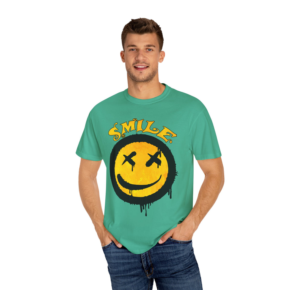 Smiley Face Unisex T-shirt - Embrace Positivity, Casual Wear, Gift for Friends, Mood Lifting Apparel, Fun Graphic Tee