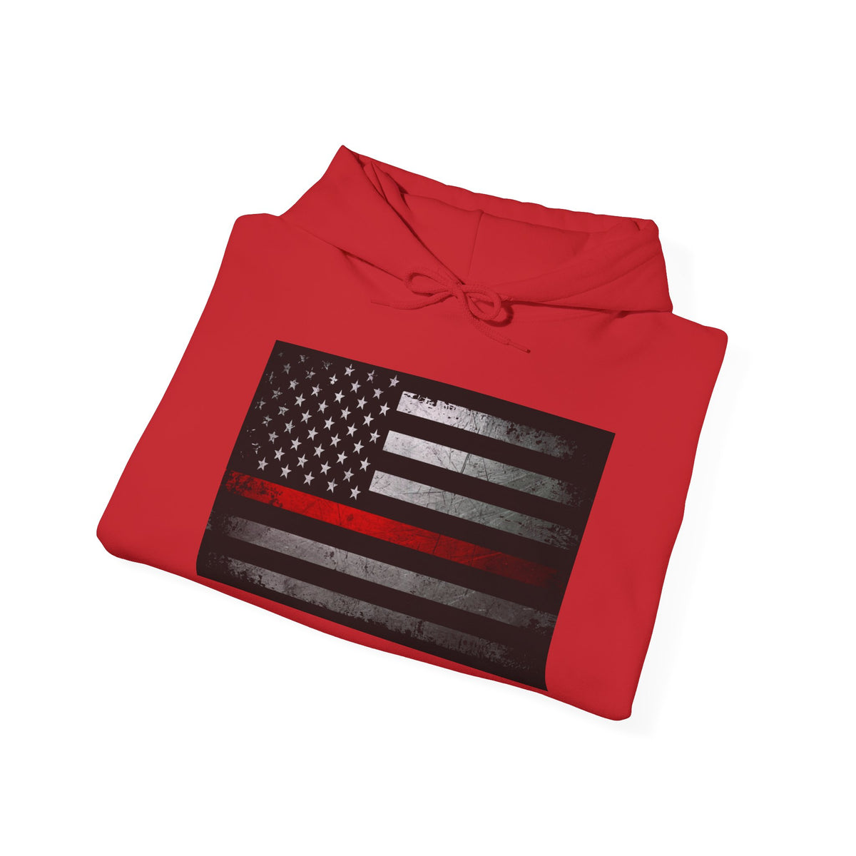 Firefighter Thin Red Line American Flag Hoodie, Fireman Gift, Firefighter Apparel, Thin Red Line Sweatshirt, Firefighter