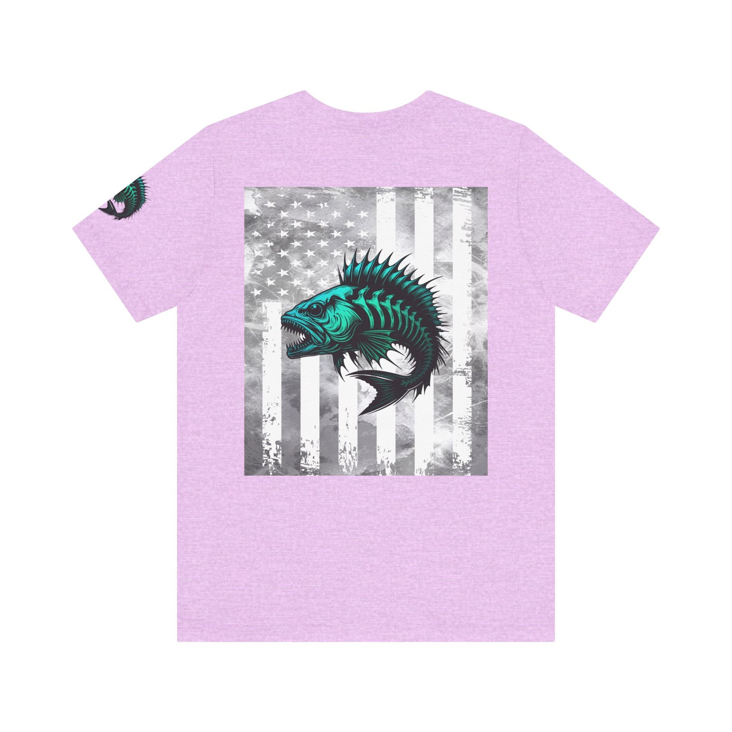Fishing Grunge American Flag Tee, Patriotic USA Shirt, Vintage American Flag