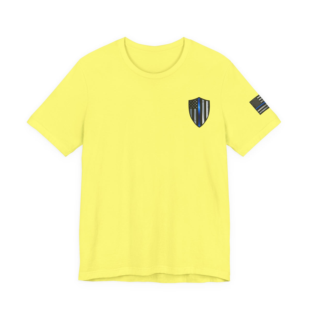 Grunge Spartan Thin Blue Line American Flag T-Shirt – Honor & Valor Police Tribute Tee