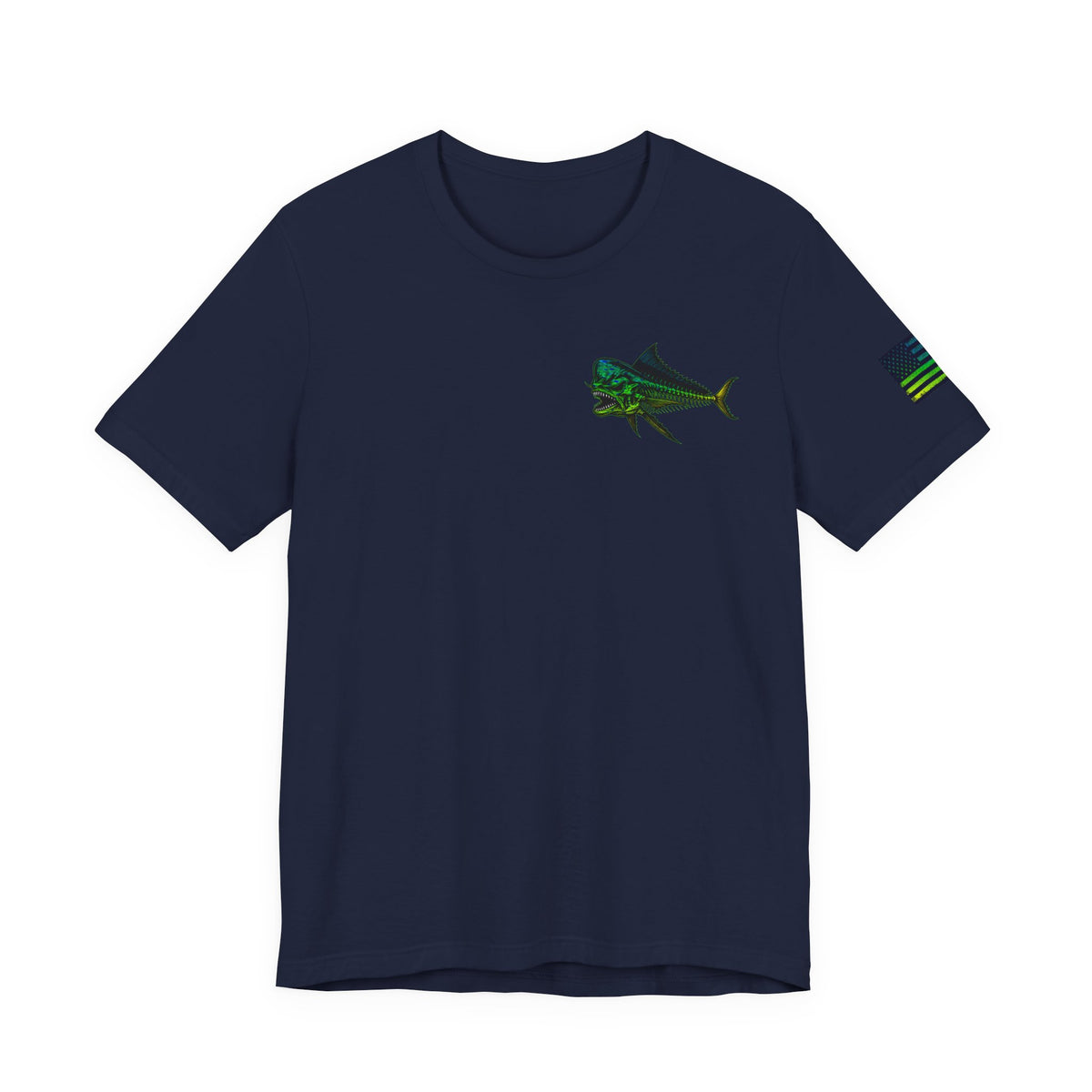 The Mahi Mahi Grunge Tee, Patriotic USA Shirt, Vintage American Flag