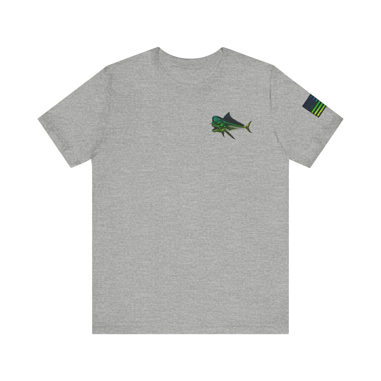 Mahi Mahi Skin Grunge American Flag Tee, Patriotic USA Shirt, Vintage American Flag