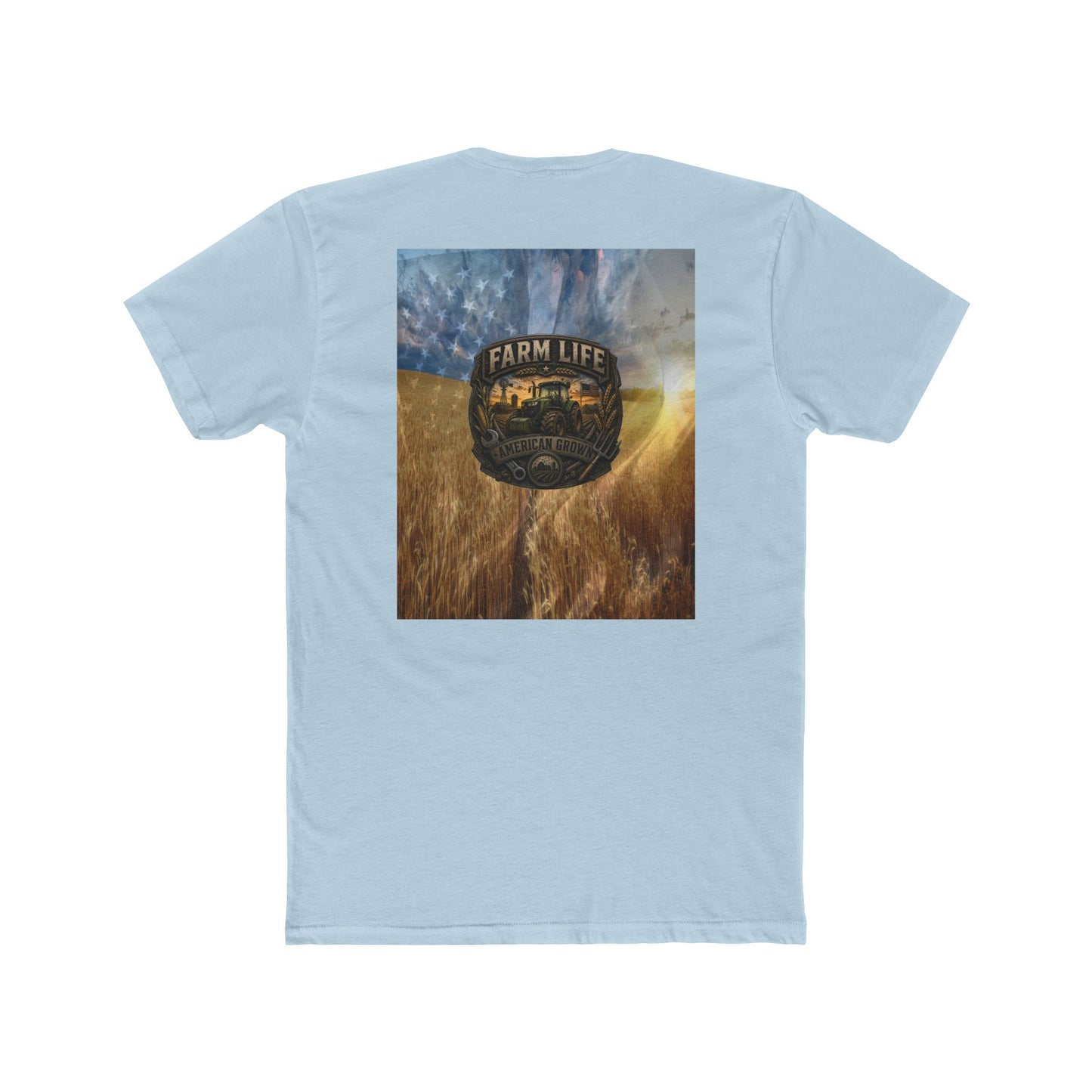 Farm Life Graphic Tee — Vintage Tractor & Wheat Field T-Shirt