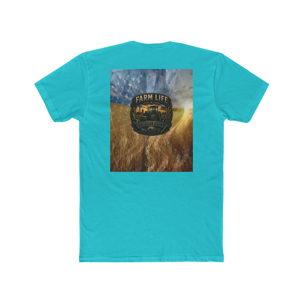 Farm Life Graphic Tee — Vintage Tractor & Wheat Field T-Shirt