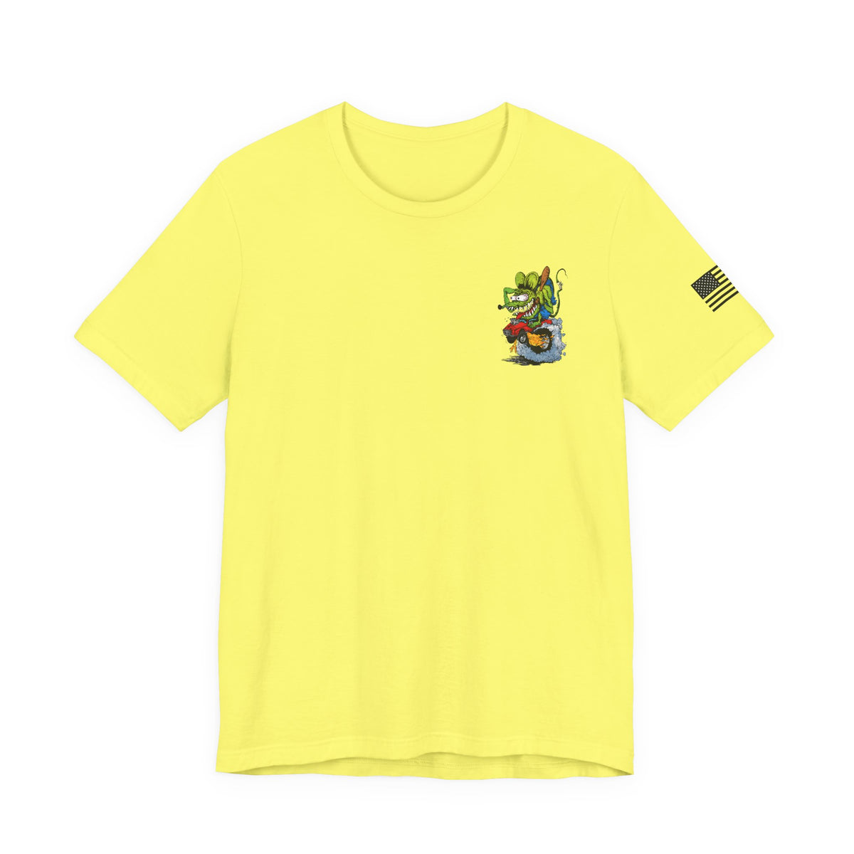 Rat Fink Monster Hot Rod Burnout – Wild Cartoon Drag Racer Tee