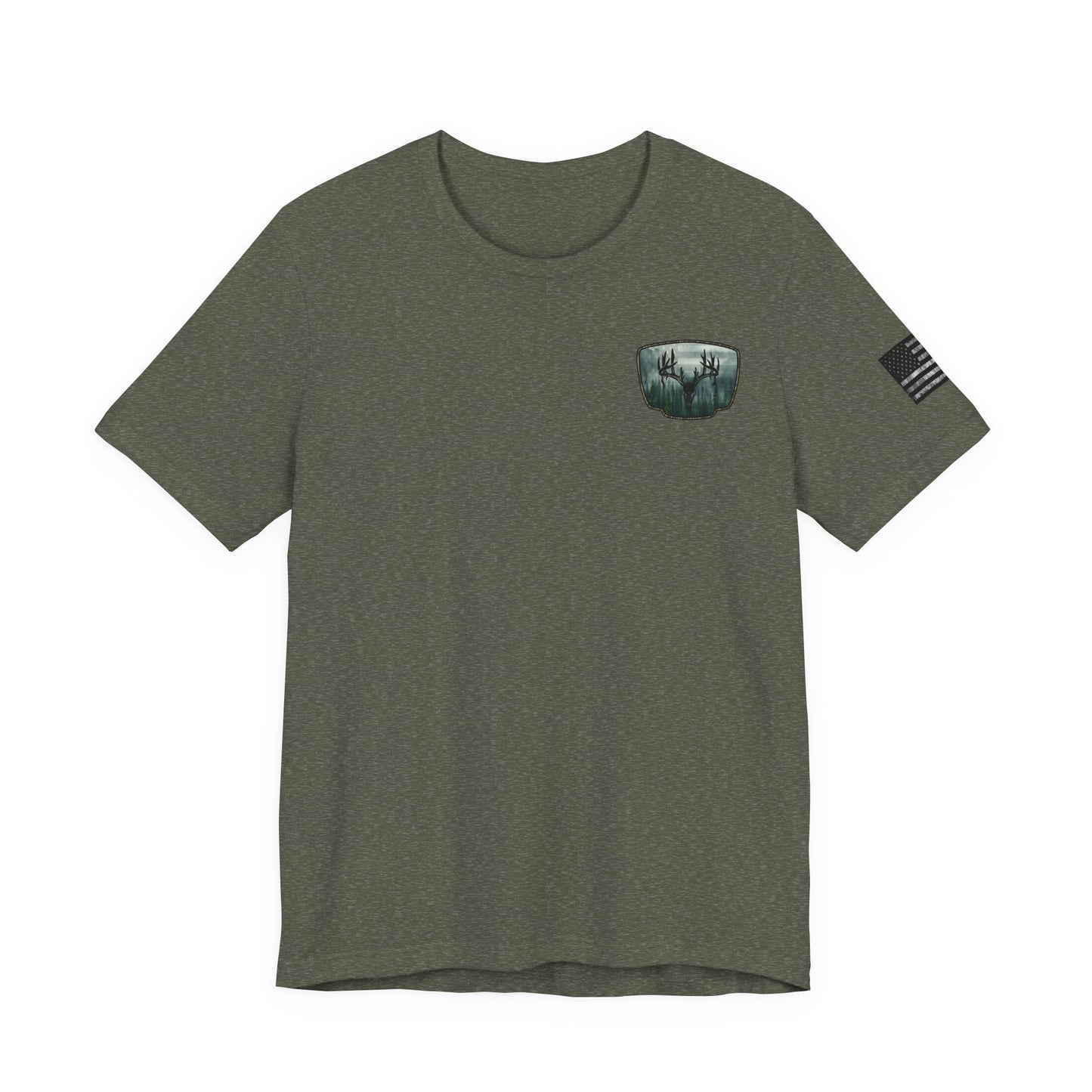Deer Skull Forest Flag Hunting Tee