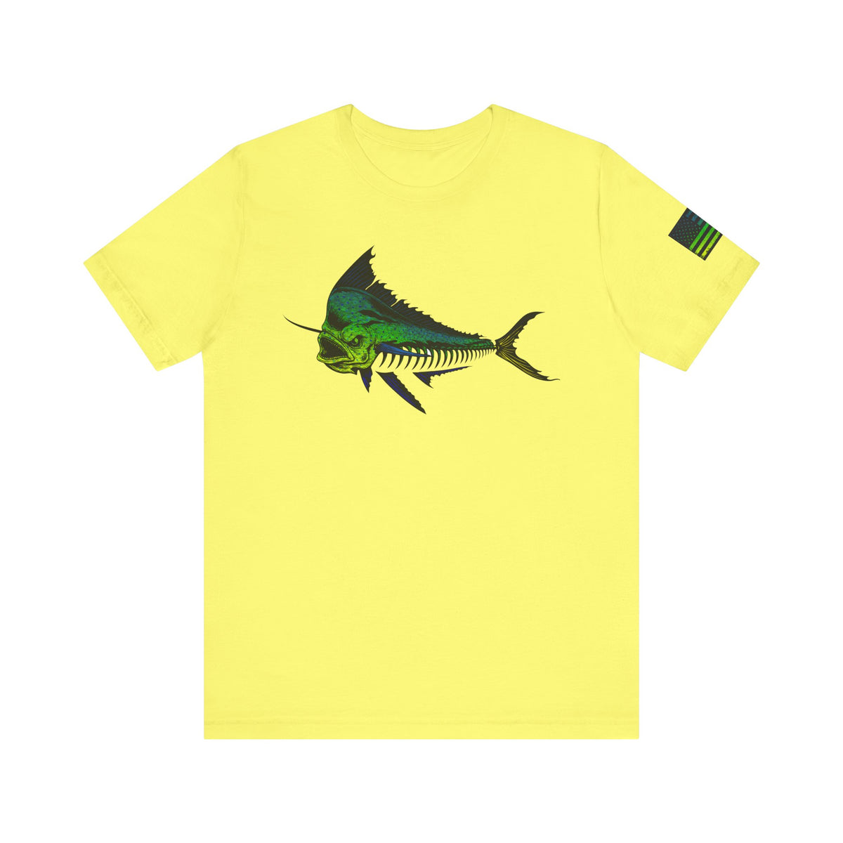 Mahi Angler Grunge American Flag Tee, Patriotic USA Shirt, Vintage American Flag