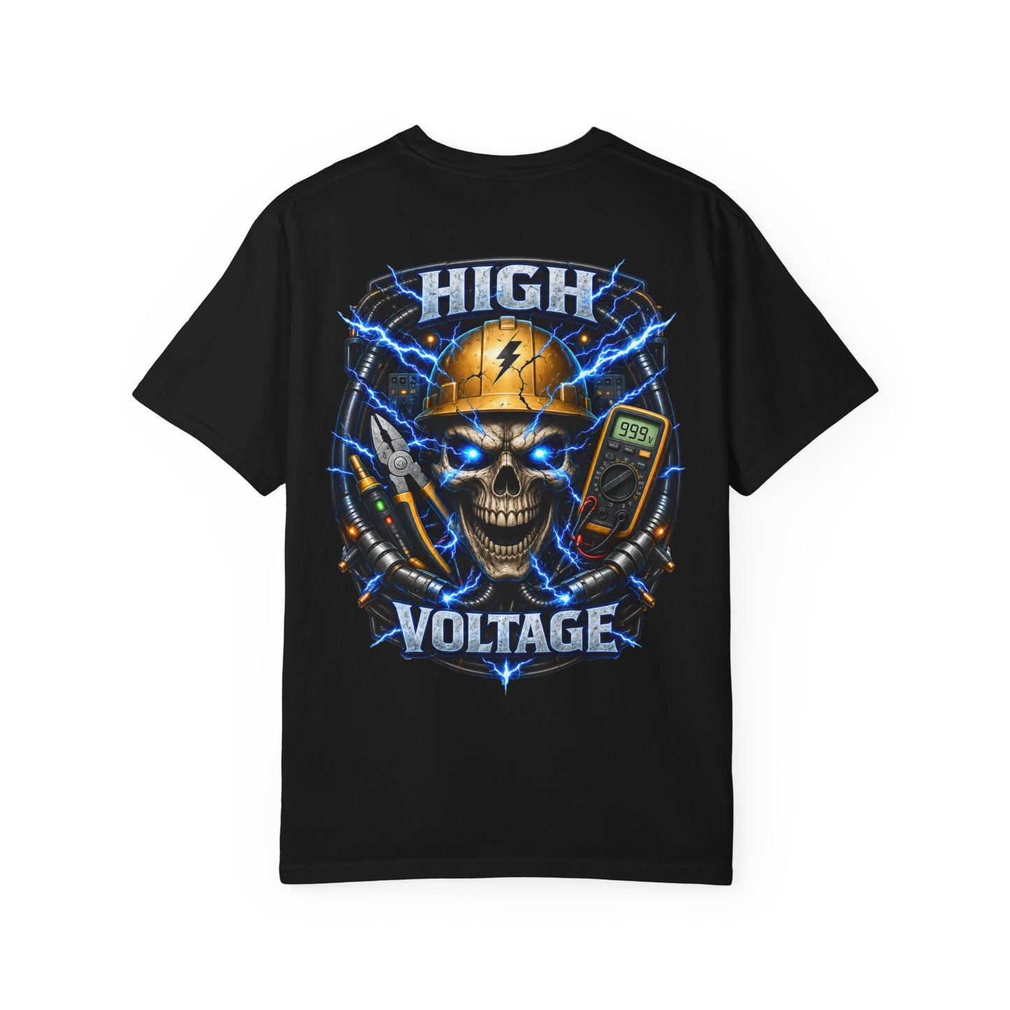 High Voltage Skull T-Shirt — Electrician Safety Graphic Tee