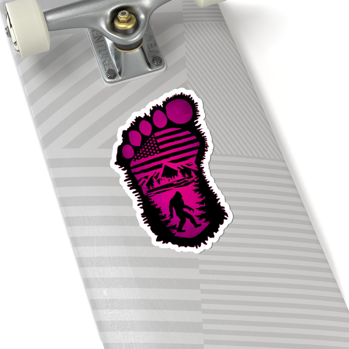 Pink BigFoot Patriot kiss-cut stickers