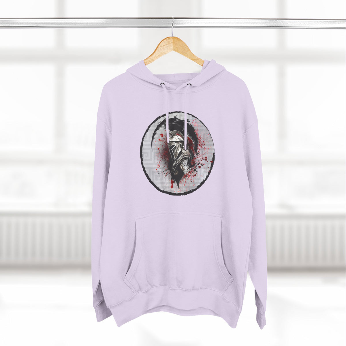 Three-Panel Fleece Hoodie Spartan Warrior