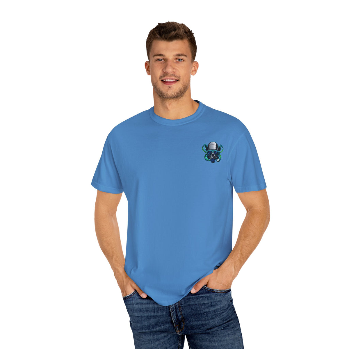 Scuba Skull Unisex T-shirt, Dive Flag Tee, Diving Shirt, Ocean Lover Gift, Beach Wear