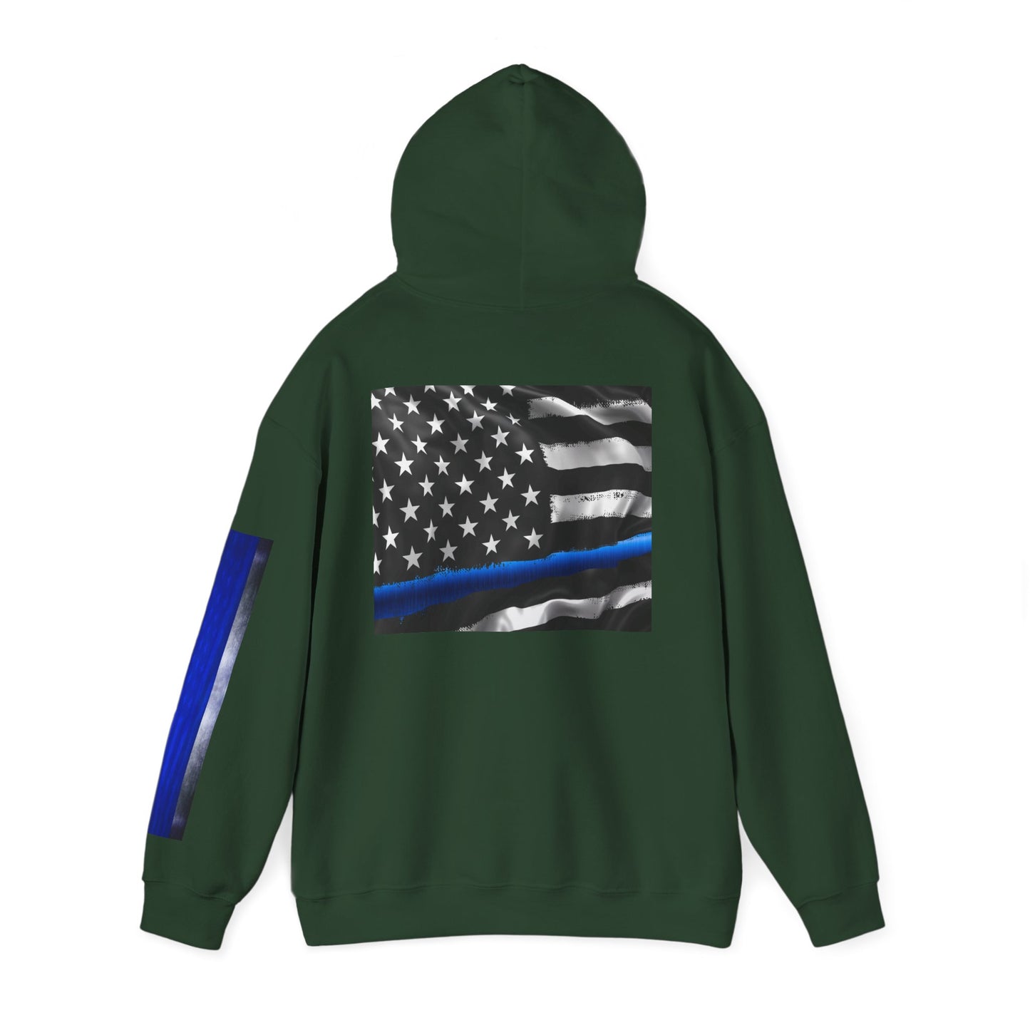 Spartan Hoodie, Thin Blue Line, American Flag, Patriotic Hoodie, Police Officer Gift, Law Enforcement Apparel