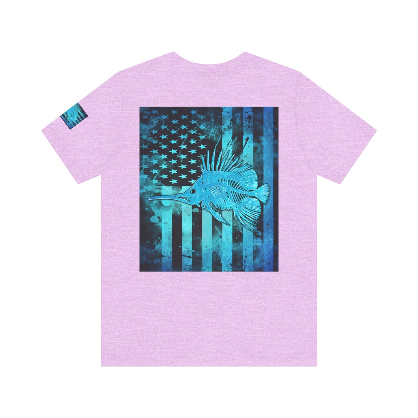 Fishing Angler American Flag Tee, Patriotic USA Shirt, Vintage American Flag