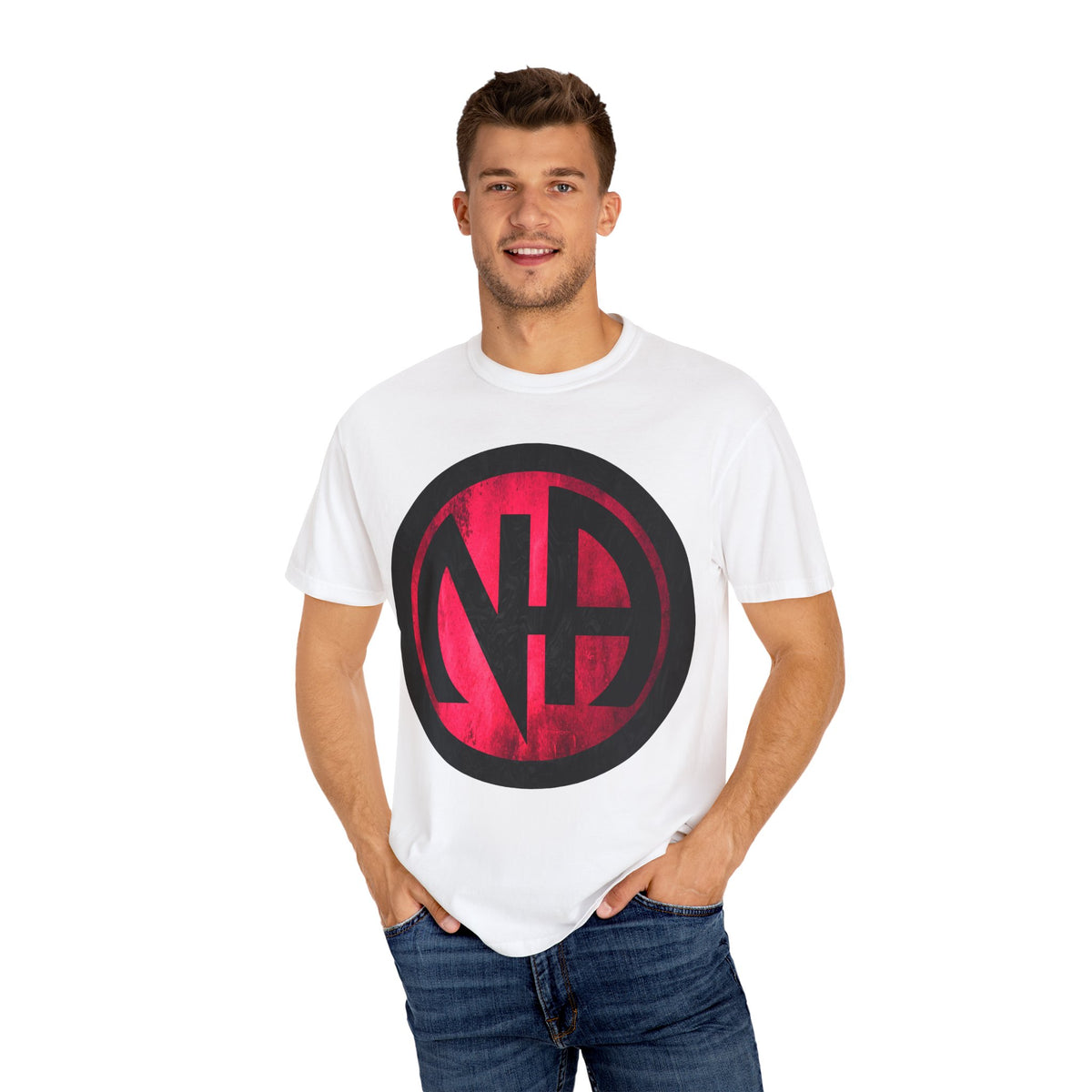 Narcotics Anonymous NA Logo – Grunge Pink & Black Recovery Symbol Art T-Shirt, Recovery T-Shirt
