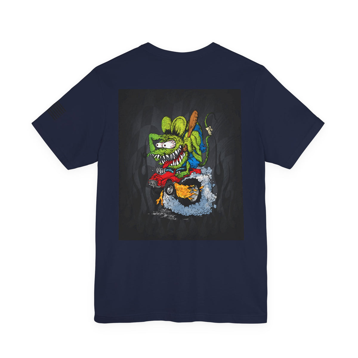 Rat Fink Monster Hot Rod Burnout – Wild Cartoon Drag Racer Tee