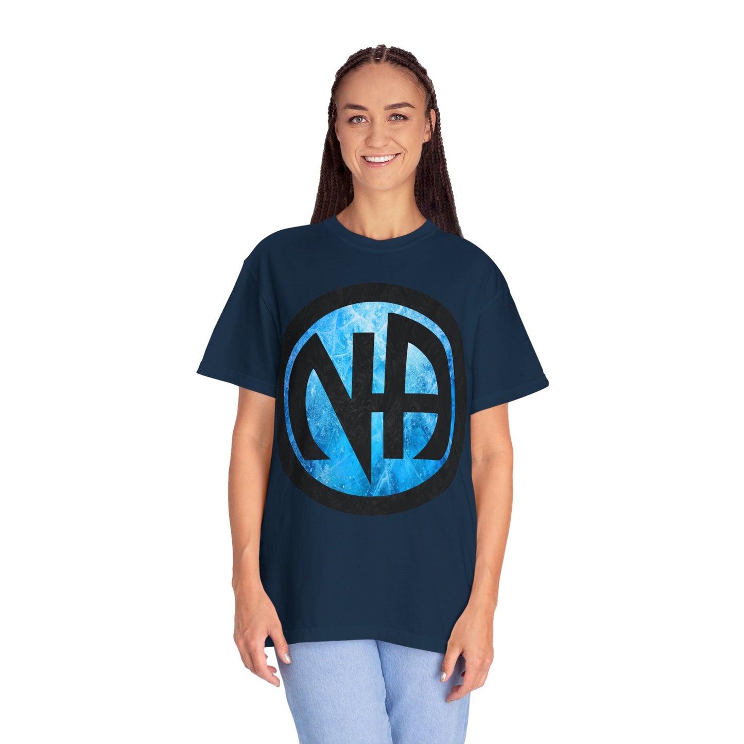Narcotics Anonymous NA Logo – Blue Ice & Black Recovery Symbol Art T-Shirt, Recovery T-Shirt
