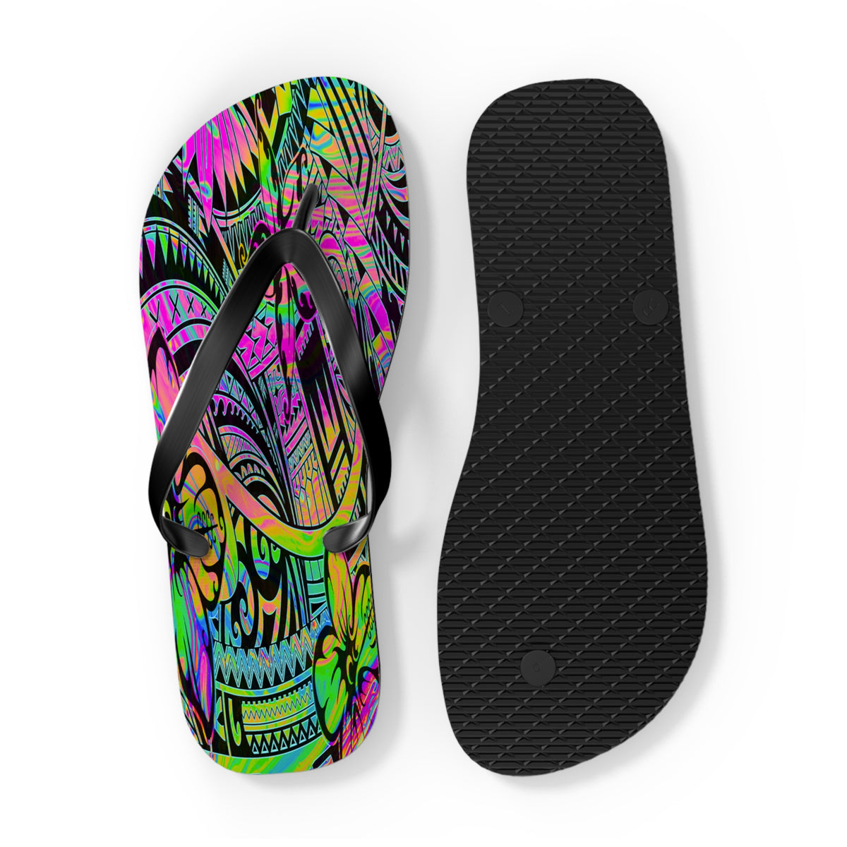 Polynesian Flip Flops | Vibrant Beach Footwear | Summer Sandals | Bohemian Style | Gift for Travelers, Festivals
