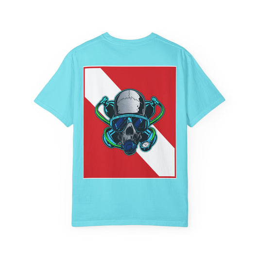 Scuba Skull Unisex T-shirt, Dive Flag Tee, Diving Shirt, Ocean Lover Gift, Beach Wear