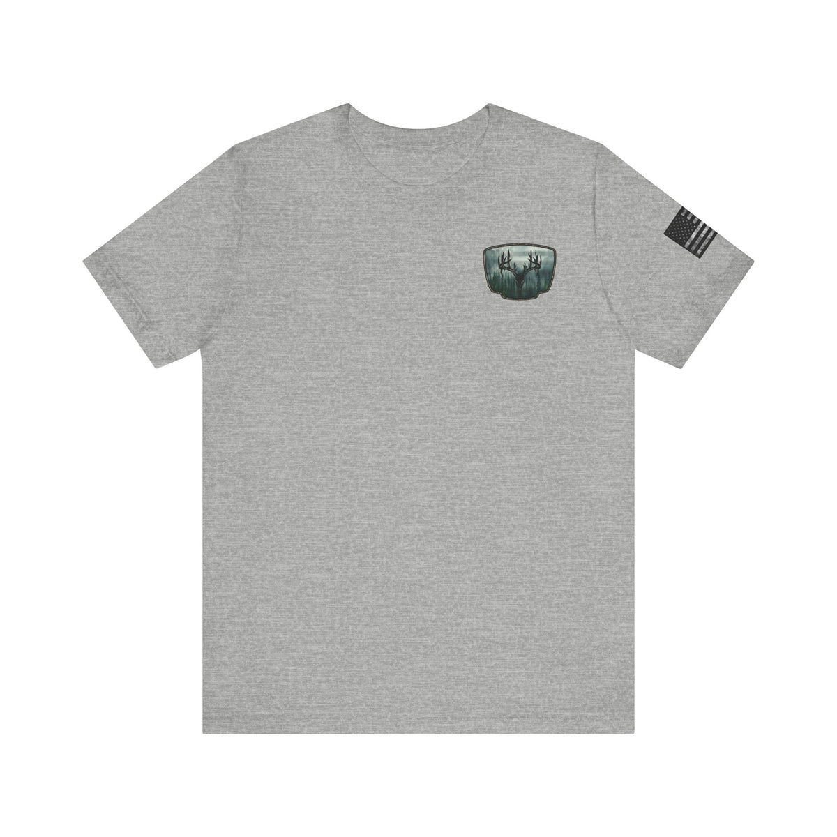 Deer Skull Forest Flag Hunting Tee