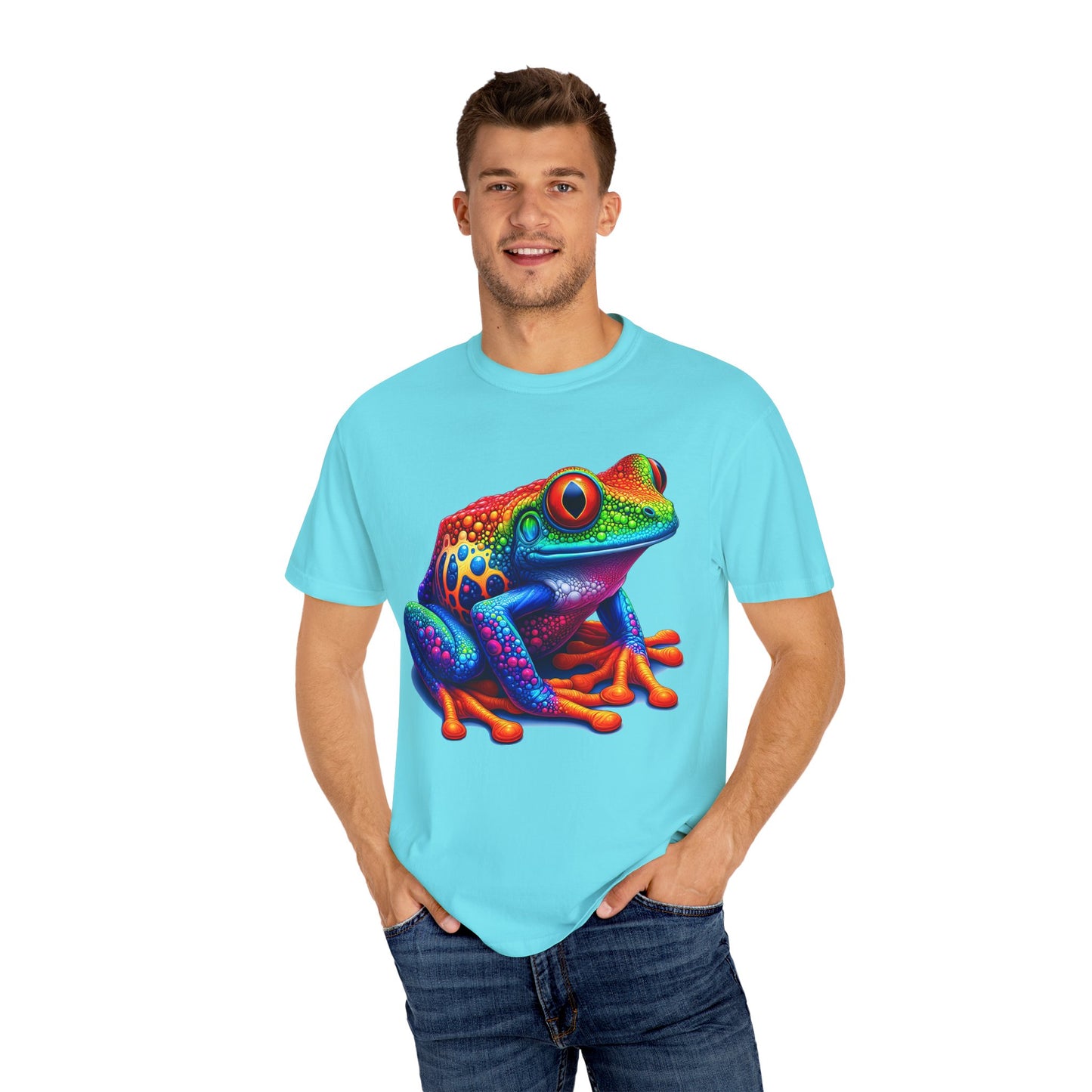 Frog T-Shirt | Unisex Garment-Dyed Tee for Nature Lovers, Eco-Friendly Gift, Birthday, Summer Vibe, Outdoor Adventure