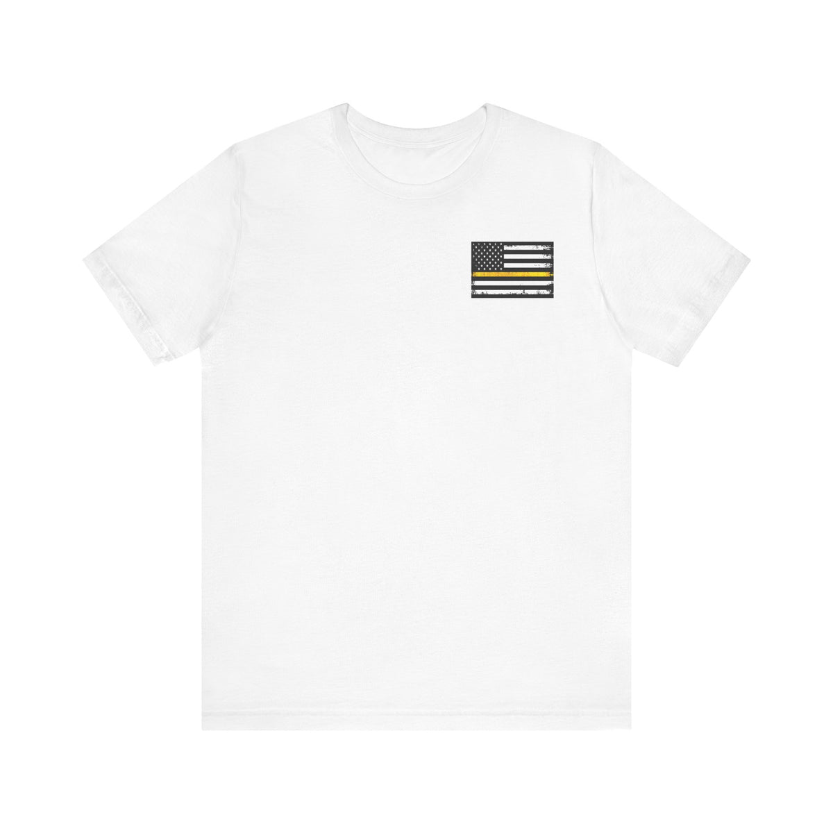 Thin Yellow Line American Flag Tee, Dispatcher Gift, Unisex T-Shirt, 911 Operator Shirt, Patriotic Graphic Tee