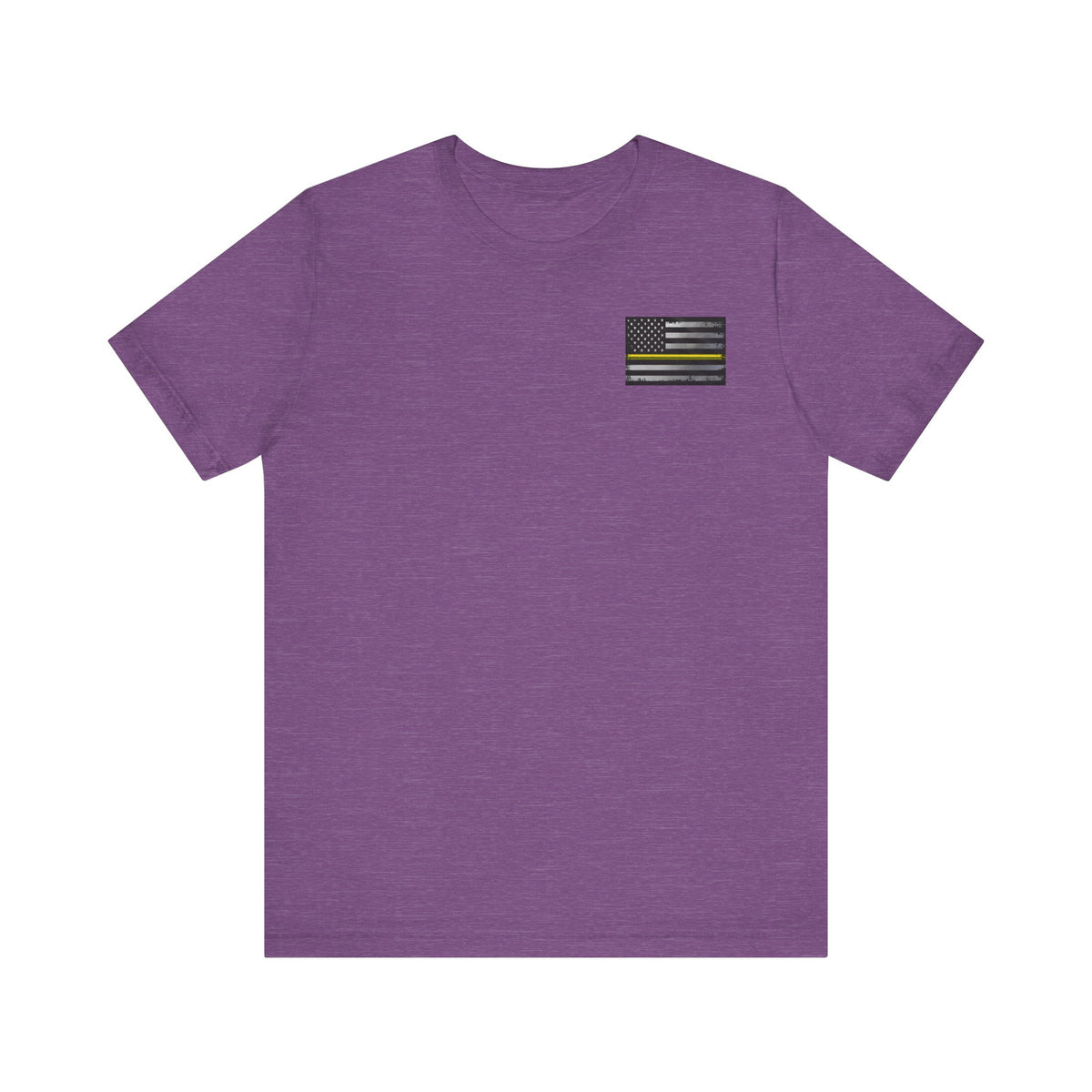 Thin Yellow Line American Flag Skull Tee