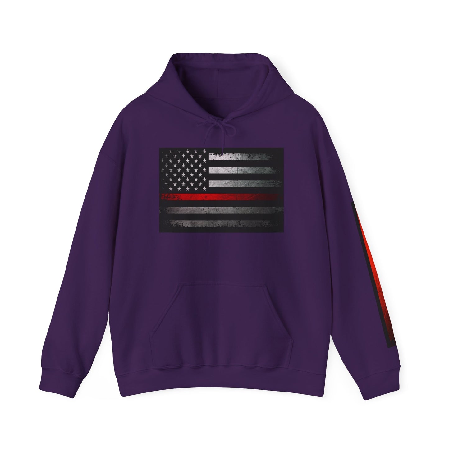 Firefighter Thin Red Line American Flag Hoodie, Fireman Gift, Firefighter Apparel, Thin Red Line Sweatshirt, Firefighter