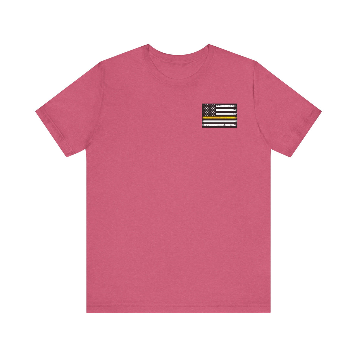 Thin Yellow Line American Flag Tee, Dispatcher Gift, Unisex T-Shirt, 911 Operator Shirt, Patriotic Graphic Tee