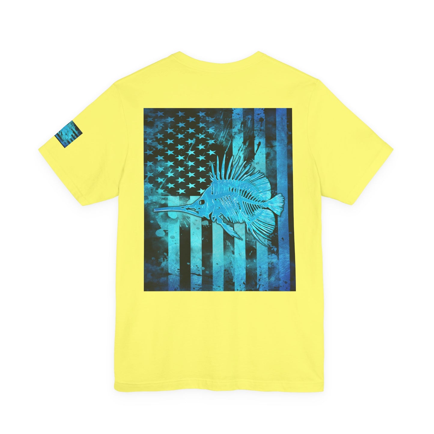Fishing Angler American Flag Tee, Patriotic USA Shirt, Vintage American Flag