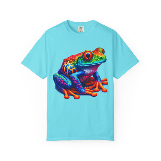 Frog T-Shirt | Unisex Garment-Dyed Tee for Nature Lovers, Eco-Friendly Gift, Birthday, Summer Vibe, Outdoor Adventure