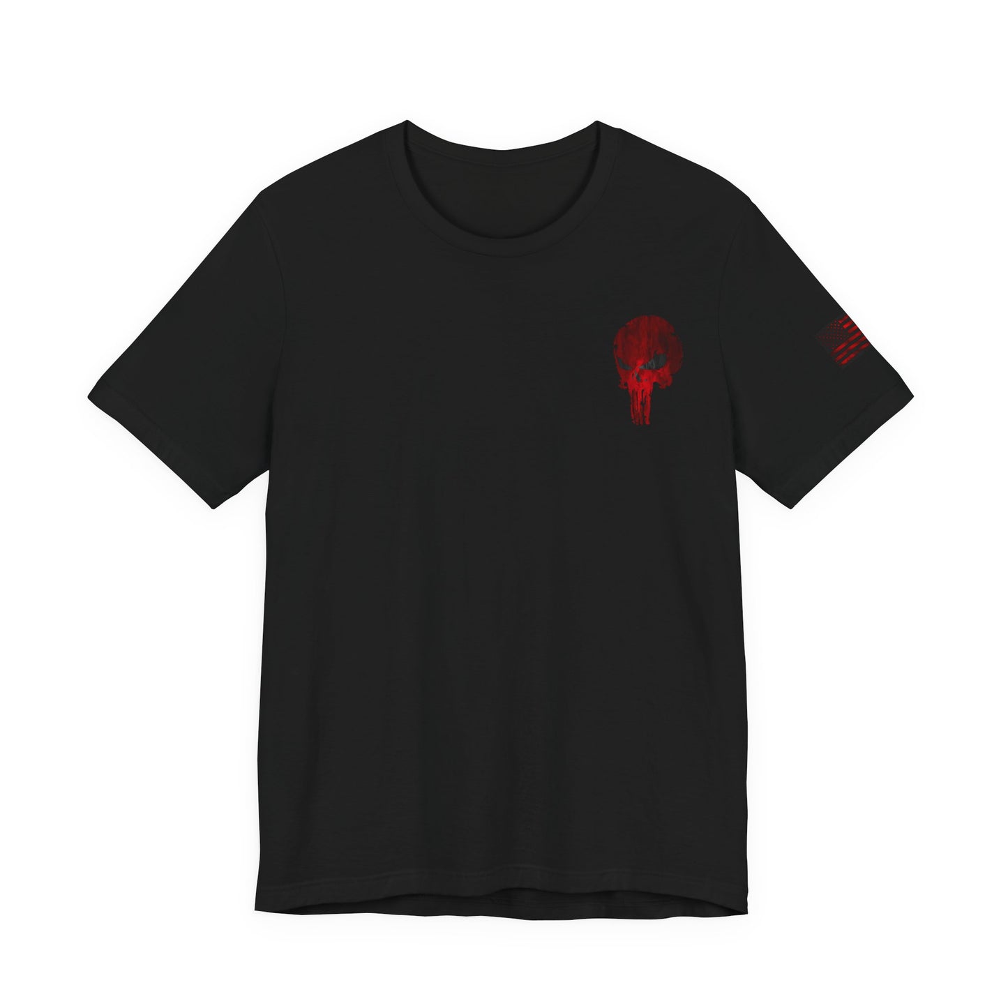 Punisher Skull Red Grunge Distressed Design – Tactical Graphic Art for Shirts, Decals, and Merch