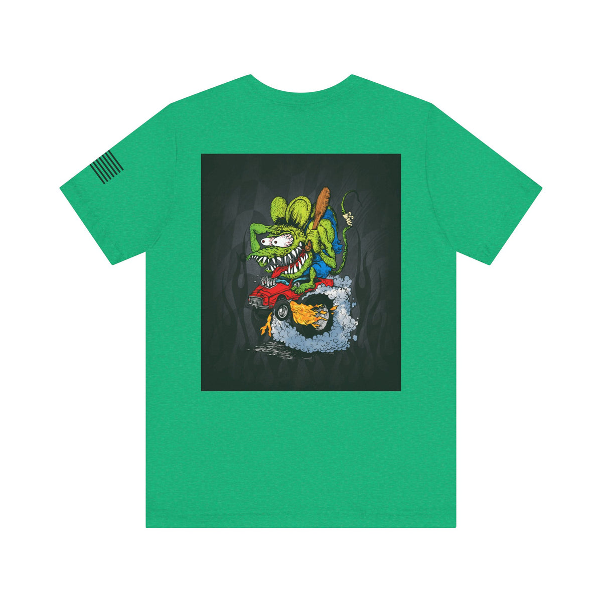 Rat Fink Monster Hot Rod Burnout – Wild Cartoon Drag Racer Tee