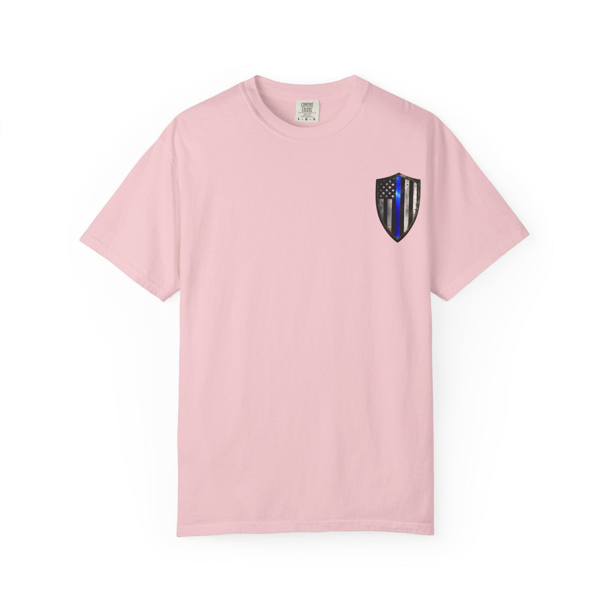 Thin Blue Line Skull T-Shirt — American Flag Police Support Tee