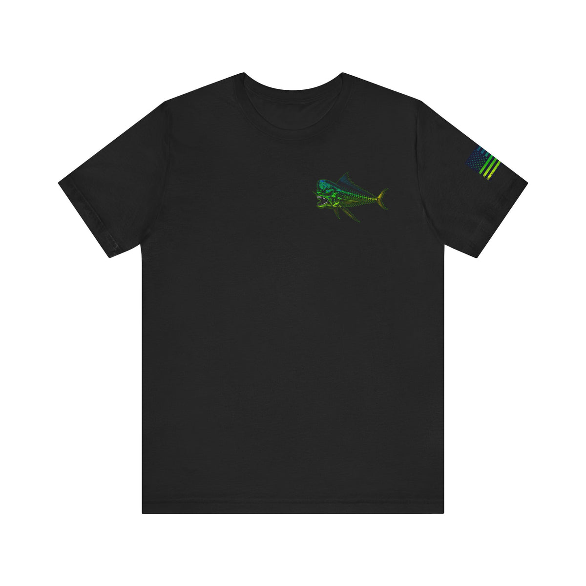 The Mahi Mahi Grunge Tee, Patriotic USA Shirt, Vintage American Flag