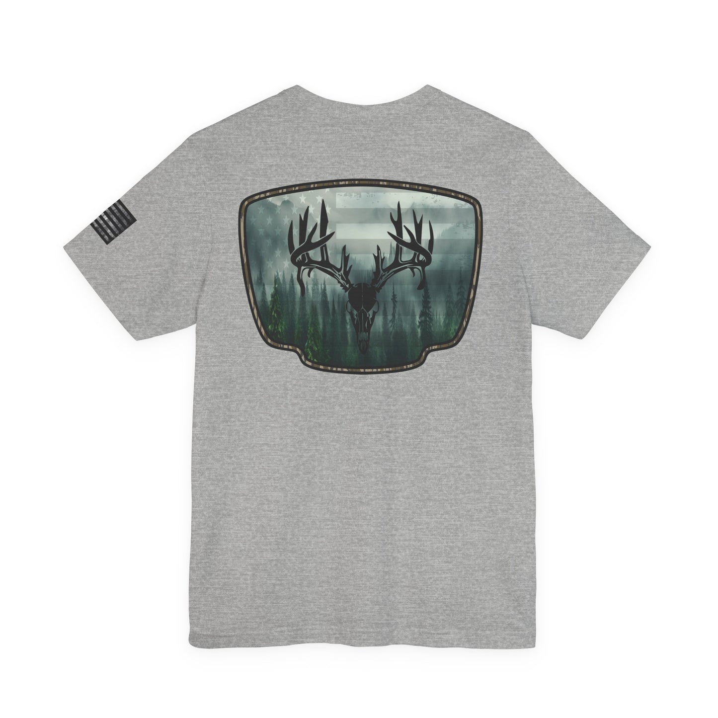 Deer Skull Forest Flag Hunting Tee
