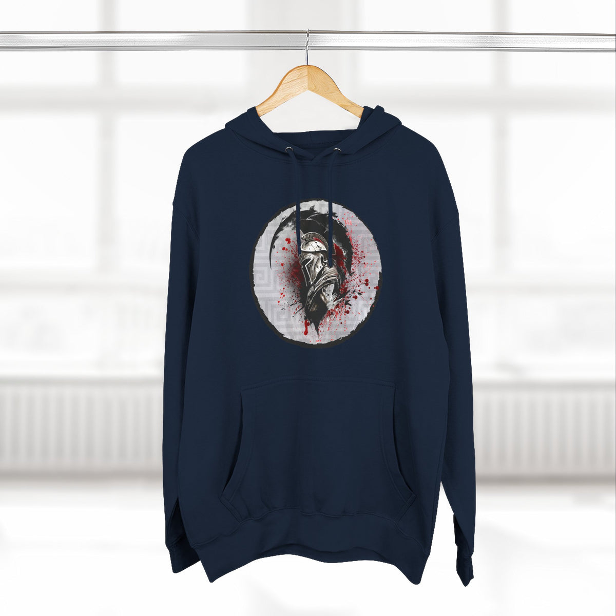 Three-Panel Fleece Hoodie Spartan Warrior