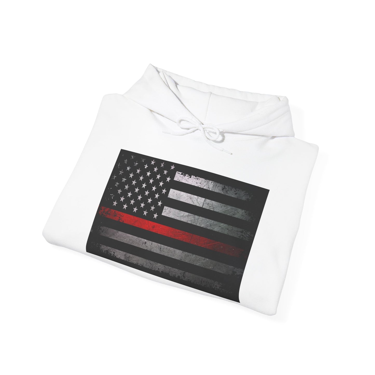 Firefighter Thin Red Line American Flag Hoodie, Fireman Gift, Firefighter Apparel, Thin Red Line Sweatshirt, Firefighter