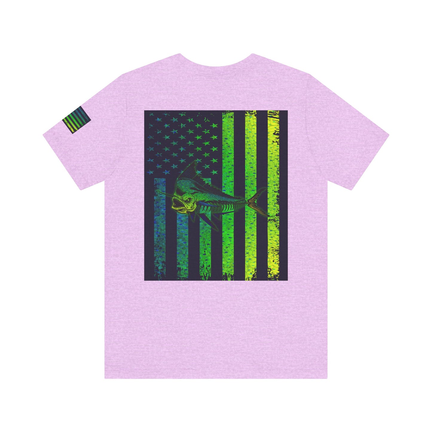 Mahi Angler Grunge American Flag Tee, Patriotic USA Shirt, Vintage American Flag