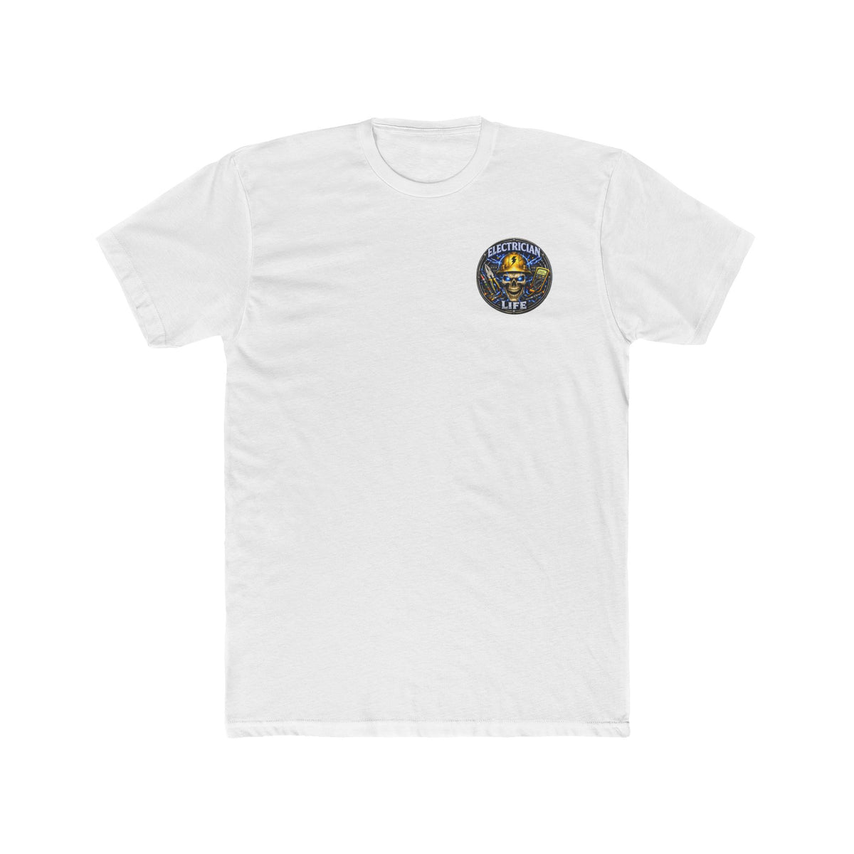Electrician Life T‑Shirt — Electrician Skull Logo Crew Tee