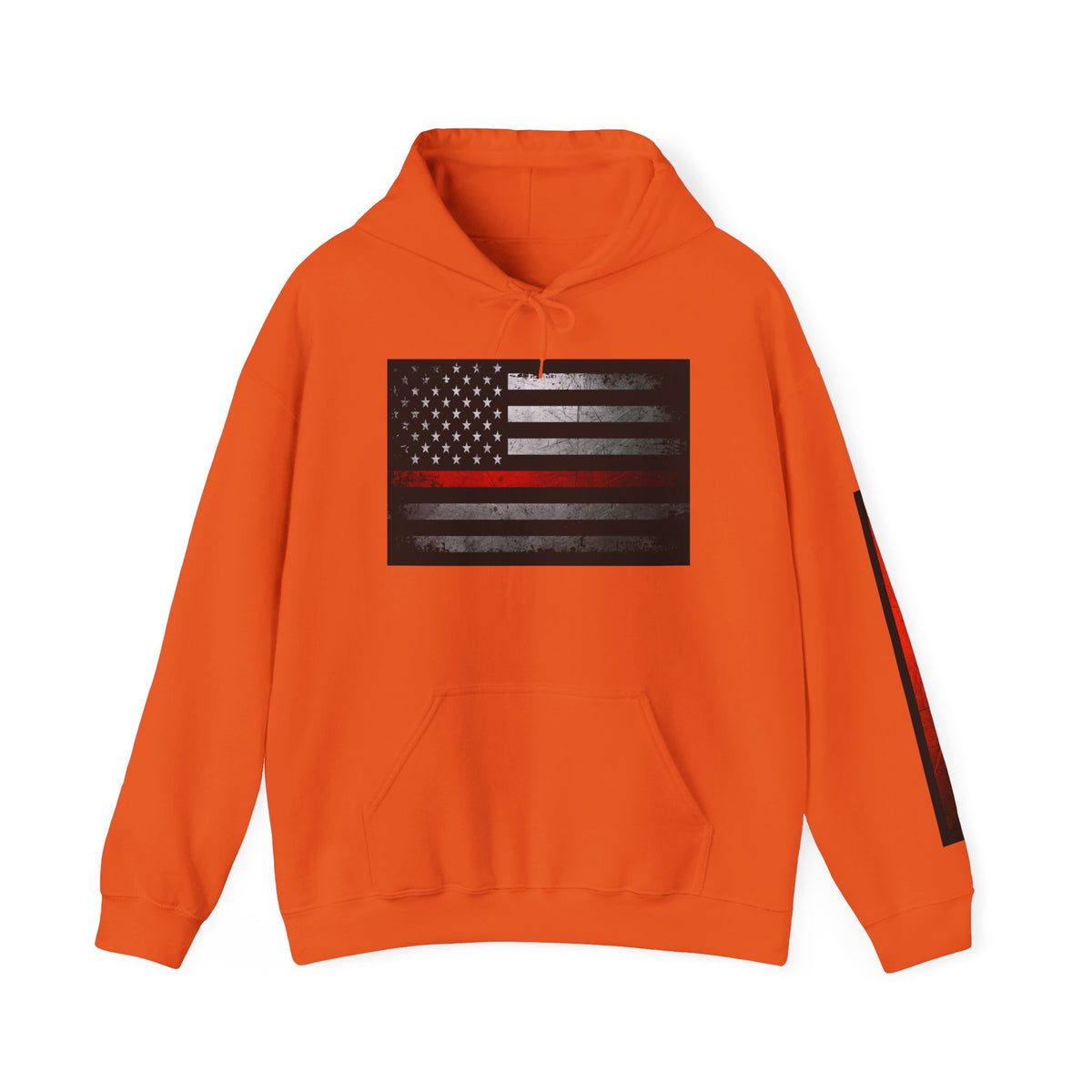 Firefighter Thin Red Line American Flag Hoodie, Fireman Gift, Firefighter Apparel, Thin Red Line Sweatshirt, Firefighter