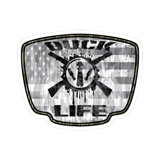 American Flag Camo Duck Hunting Badge Patriot kiss-cut stickers