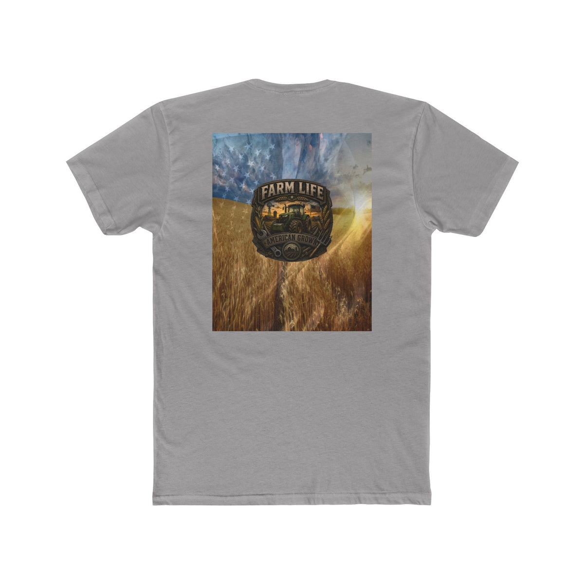 Farm Life Graphic Tee — Vintage Tractor & Wheat Field T-Shirt