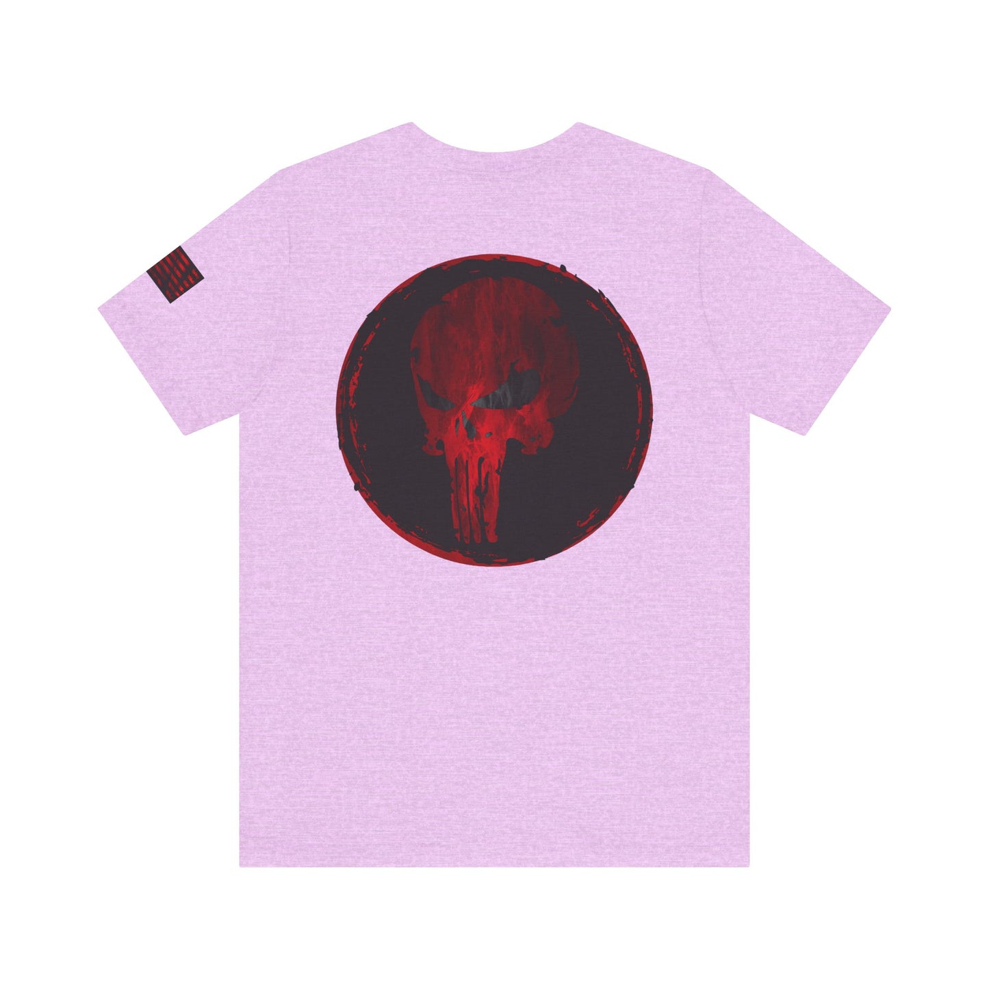 Punisher Skull Red Grunge Distressed Design – Tactical Graphic Art for Shirts, Decals, and Merch