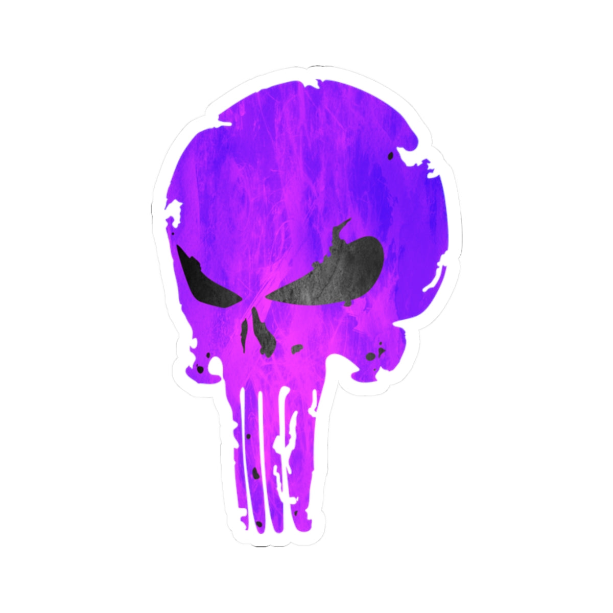 Distressed Skull Warrior Sticker – Bold Urban Graphic for Laptops, Water Bottles & More