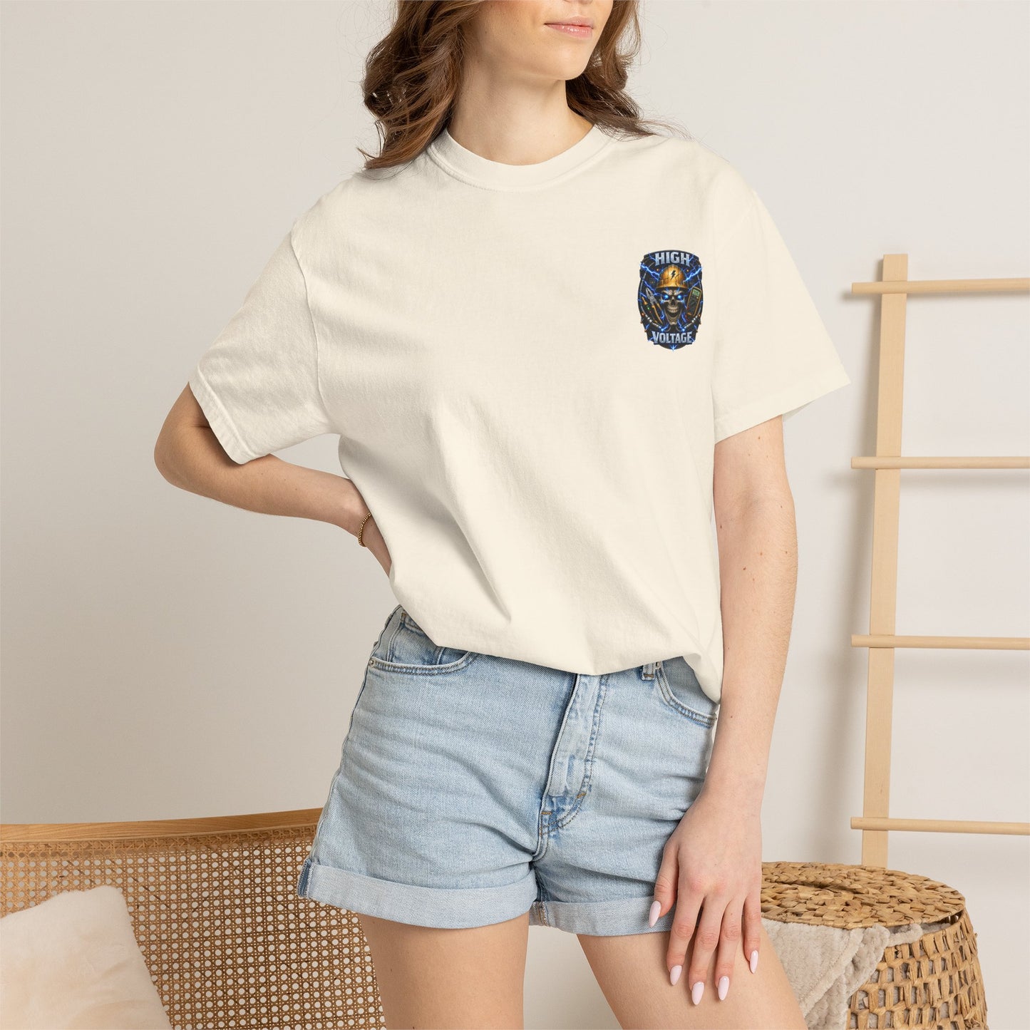High Voltage Skull T-Shirt — Electrician Safety Graphic Tee