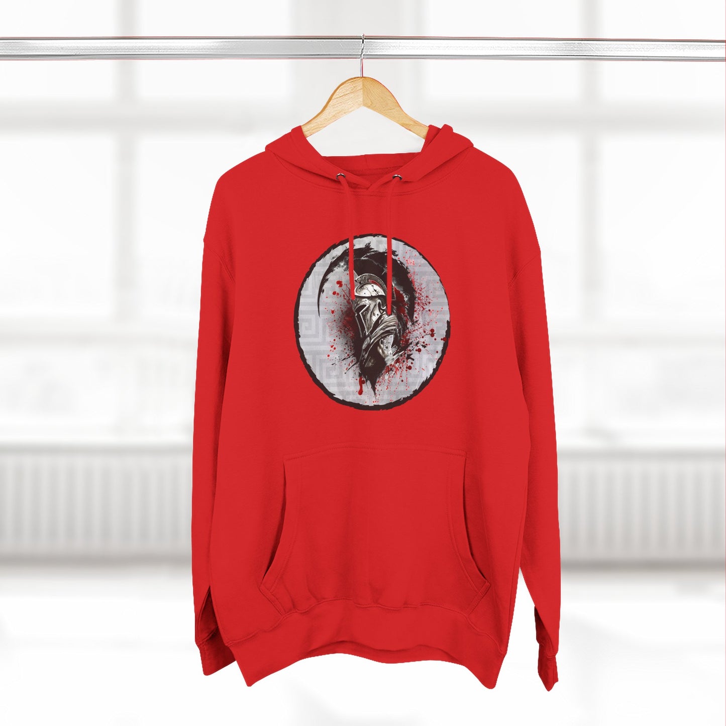 Three-Panel Fleece Hoodie Spartan Warrior